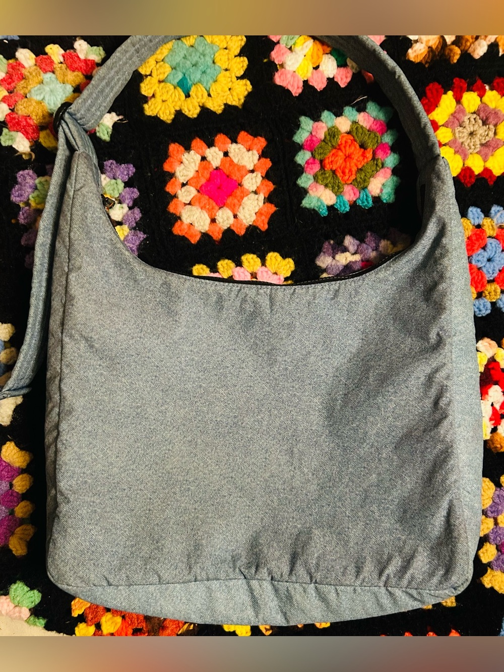 BAGGU shoulder bag light blue nylon